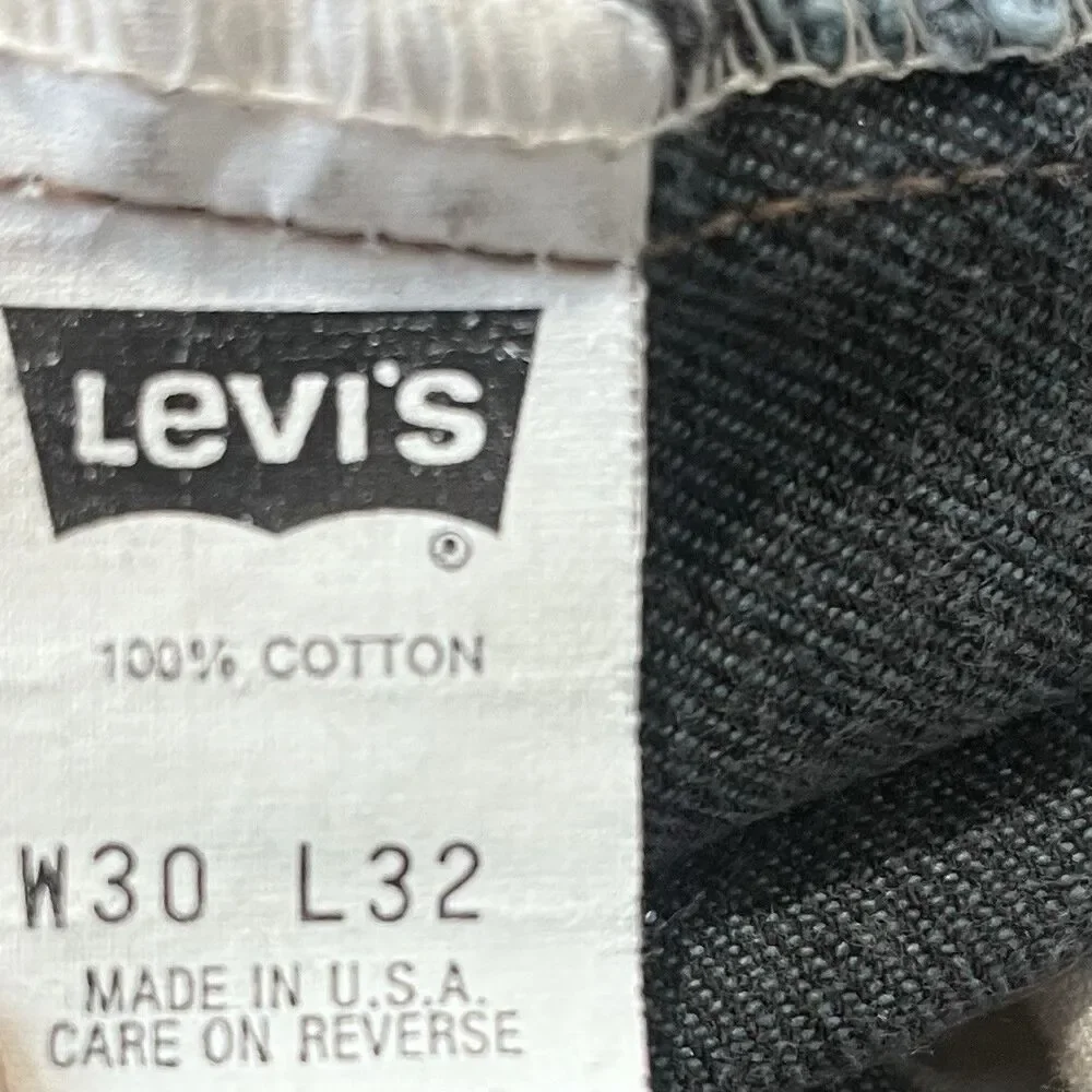 Vintage Men’s Levi’s 560 Jeans 30x31.5 Green Tapered USA Made 80s Baggy Cotton